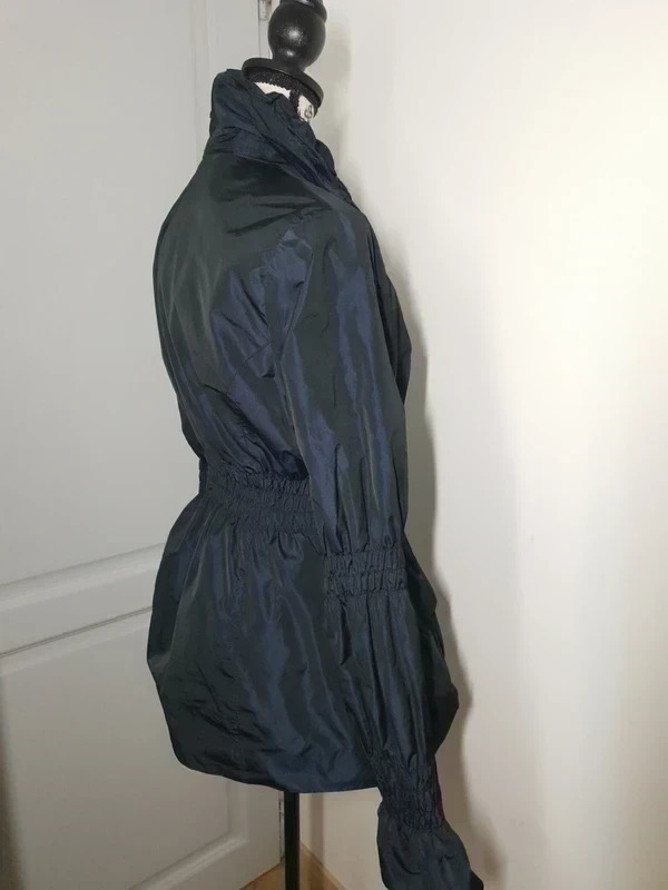 Trench / Night blue fitted raincoat Made in Italy – Size S / M – photo 3